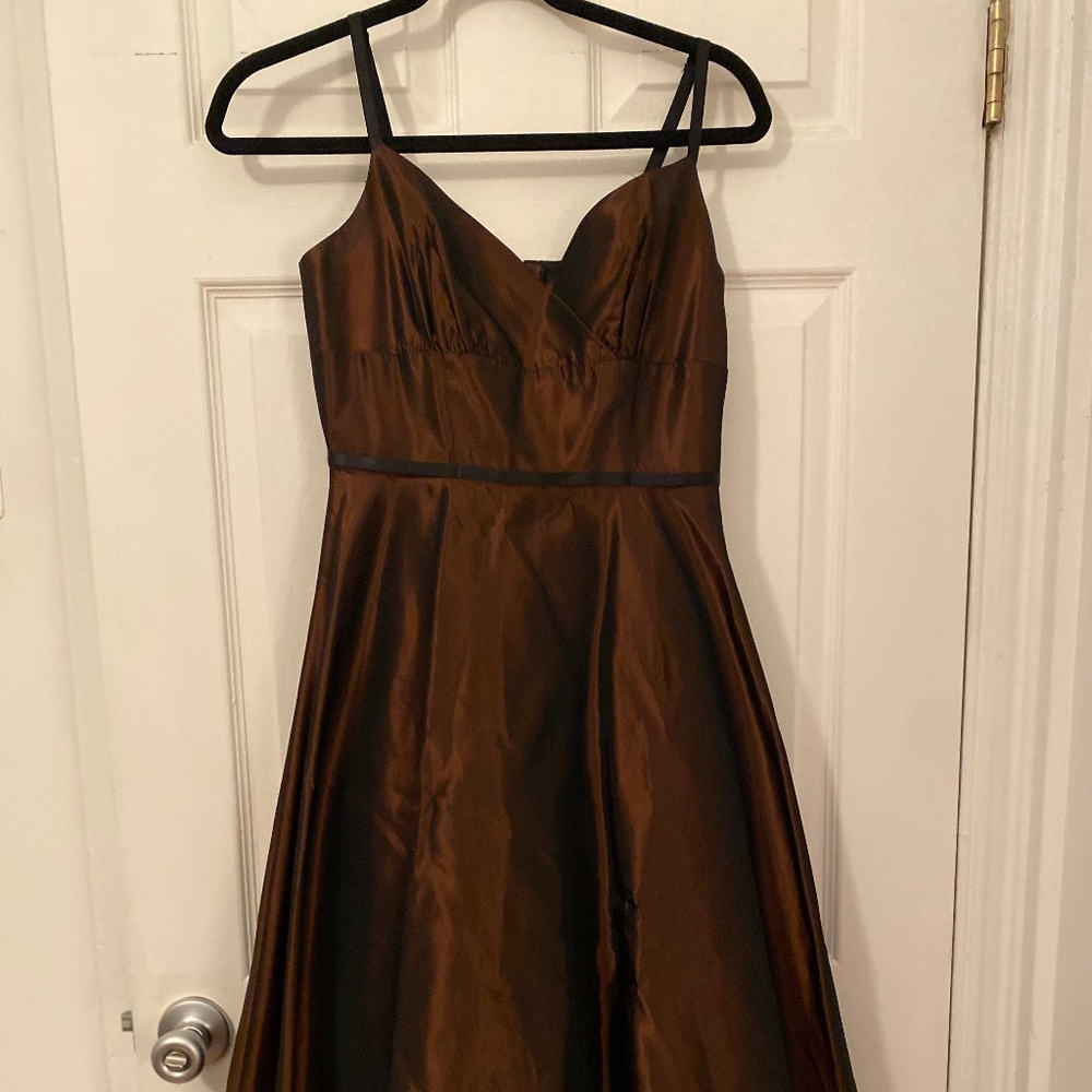 Vintage Y2K La Belle Brown Sheen Dress - Size 3